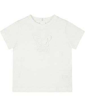 Fendi Butterfly-Motif T-Shirt - White