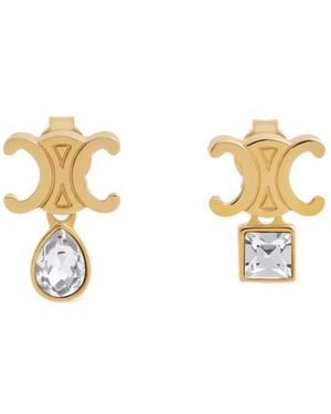 Celine Triomphe Twinkle Earrings - Metallic