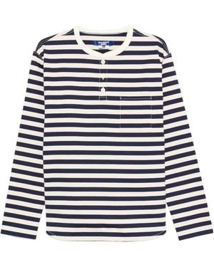 Junya Watanabe Long-Sleeved Striped T-Shirt - White