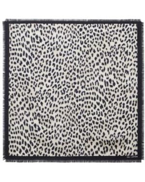 Nili Lotan Leopard Print Silk Scarf - Grey
