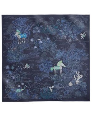 Dior Charming Garden Shawl - Blue