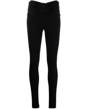 Magda Butrym Flower Embellished Skinny Leggings - Black