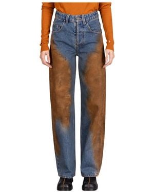 Uma Wang High-Rise Wide-Leg Jeans - Blue