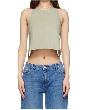 Wardrobe NYC Taffeta Halter Neck Strap - Blue
