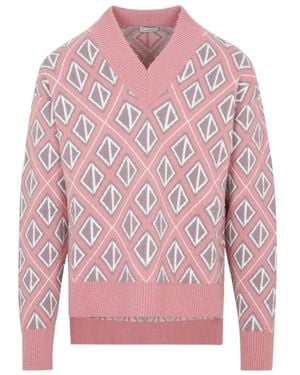 Dior Homme Cd Diamond Motif Jumper - Pink