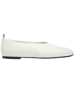 Courreges Minimal Leather Loafers - White