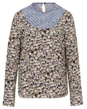 Marni Crêpe De Chine Top With Anemones Print - White