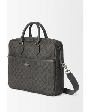 Gucci Ophidia Medium Gg Briefcase - Black