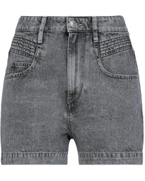 Isabel Marant Solid Colour Fashion Denim Shorts - Grey