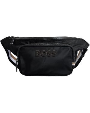 BOSS Solid-Color Waist Bag - Black