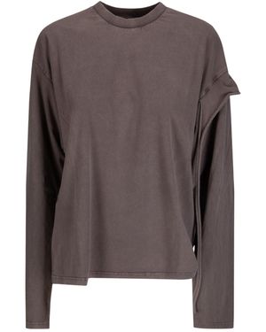 OTTOLINGER Reconstructed Long-Sleeve T-Shirt - Brown