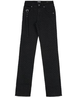 Versace Jeans Couture Couture High Rise Slim Fit Jeans - Black