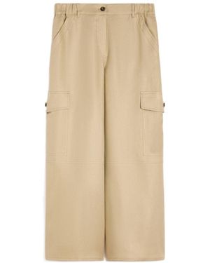 Weekend by Maxmara Finale Wide-Leg Trousers - Natural