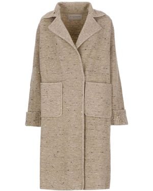 D.exterior Sequined Long Coat - Natural