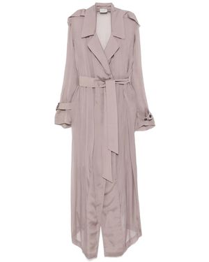 Alysi Spolverino Chiffon Trench Coat - Purple