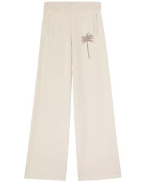 Palm Angels Palm Tree Knitted Pants - White