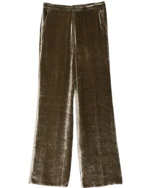 Etro Velvet-Effect Pants - Green
