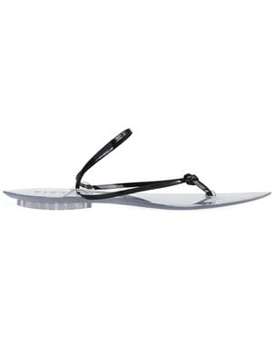 Alaïa Tongs Jelly Invisibles En Cuir Verni - White