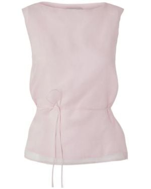 Altuzarra Tie-Detailed Silk-Organza Top - Pink