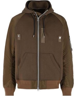 Sacai Sponge Sweat Hoodie - Brown
