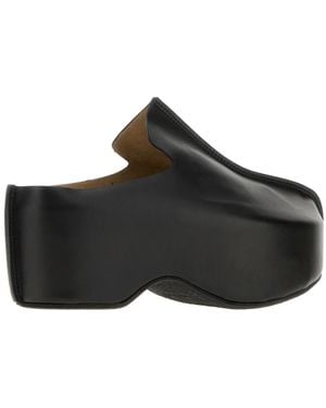 JW Anderson Round-Toe Platform Slippers - Black