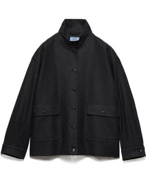 Prada Re-Wool Blouson Jacket - Black