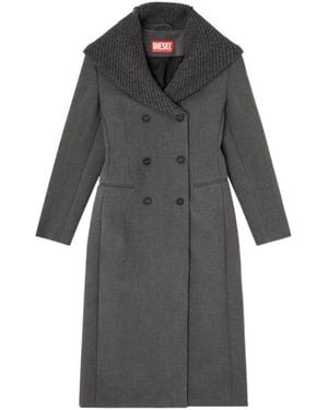 DIESEL Buttoned Coat - Grey
