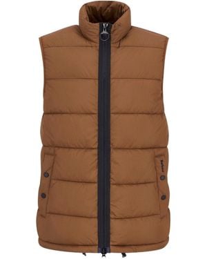 Barbour Offshore Zip-Up Padded Gilet - Brown