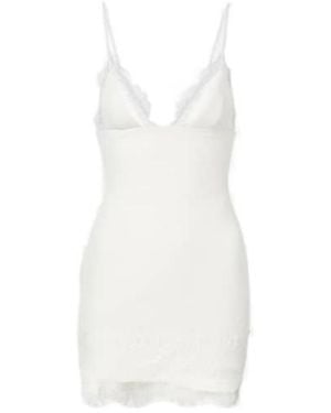 David Koma Bridal Lace-Trimmed Minidress - White