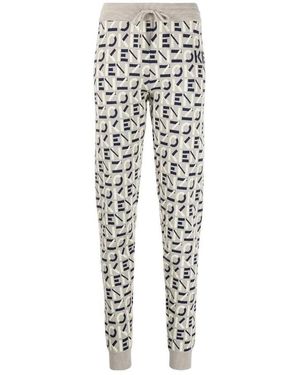 KENZO Intarsia-Knit Leggings - White