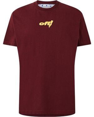 Off-White c/o Virgil Abloh Logo Short Sleeve T-Shirt - Red