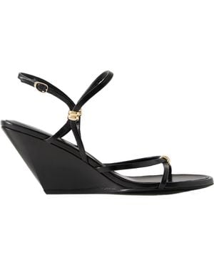 Proenza Schouler Leather Wedge Sandals - Black