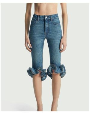 Coperni Ruffled Jeans - Blue