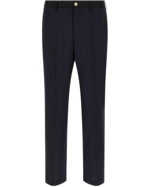 Marni Tropical Straight-Leg Trousers - Blue