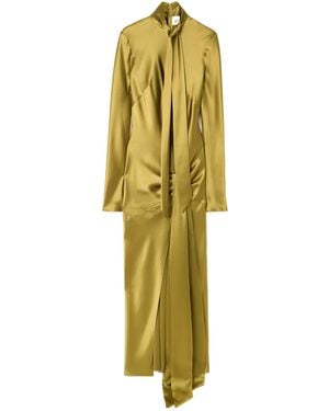 Galvan London Emilie Tie-Up Dress - Yellow