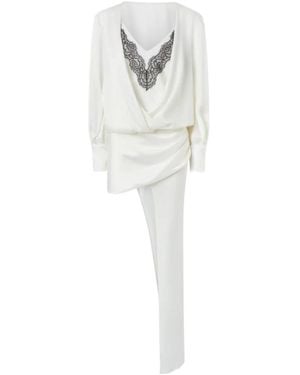 Pinko Lace-Embellishment Mini Dress - White