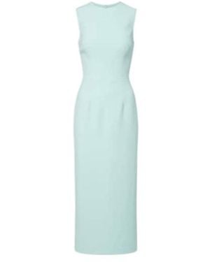 Safiyaa Jodi Crêpe Midi Dress - Blue