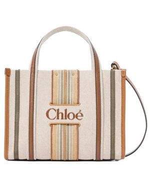 Chloé Chloé Small Woody Loop Tote Bag - Natural
