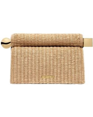 Jacquemus The Rond Carré Clutch Bag - Natural