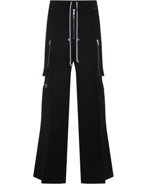Rick Owens Wool Cargobelas Trousers - Black
