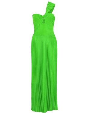 Gabriela Hearst One-Shoulder Pleated Maxi Dress - Green