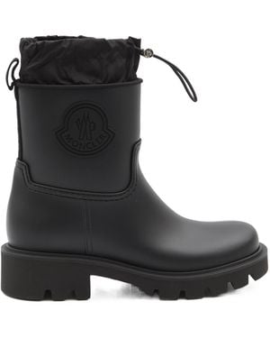 Moncler Kickstream Logo Patch Rain Boots - Black