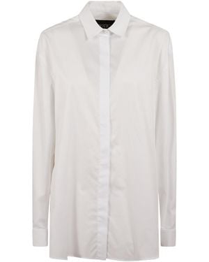 Dondup Concealed-Front Buttoned-Cuffs Shirt - White