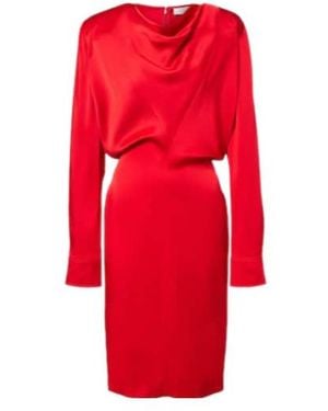 Stella McCartney Round-Neck Mid-Length Dress - Red