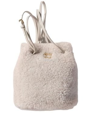 Miu Miu Shearling Pouch - Natural