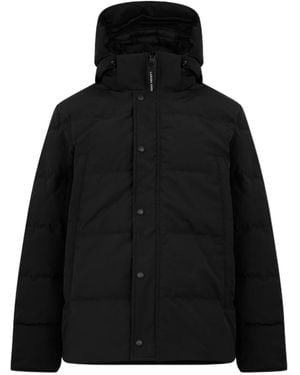 Canada Goose Logo Patch Parka Down Jacket - Black
