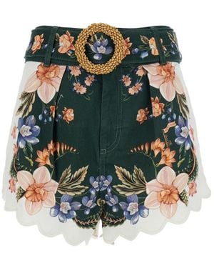 FARM Rio Shorts Berry Garden Twill - Green