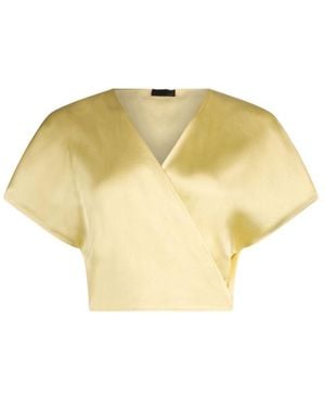 Liu Jo V-Neck Tie Top - Yellow