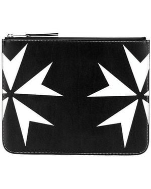 Neil Barrett Logo Print Clutch - Black