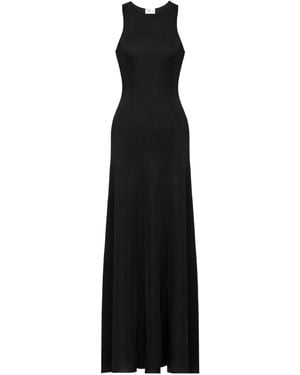 Saint Laurent Crewneck Knitted Tank Dress - Black